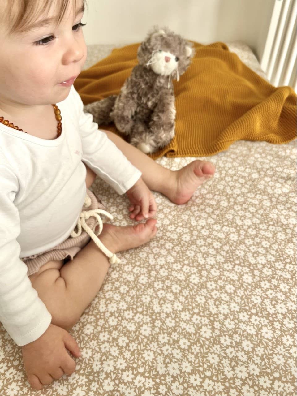 Cuddle Bug & Co | Mini & Me Cot Sheet Bethany