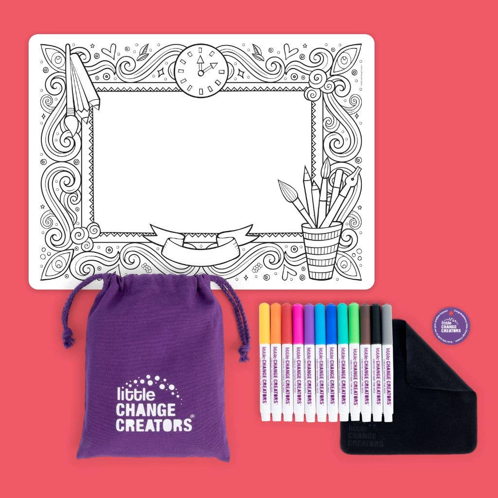Little Change Creators | IMAGINATION | Re-FUN-able™ Reusable Colouring + Doodle Mat
