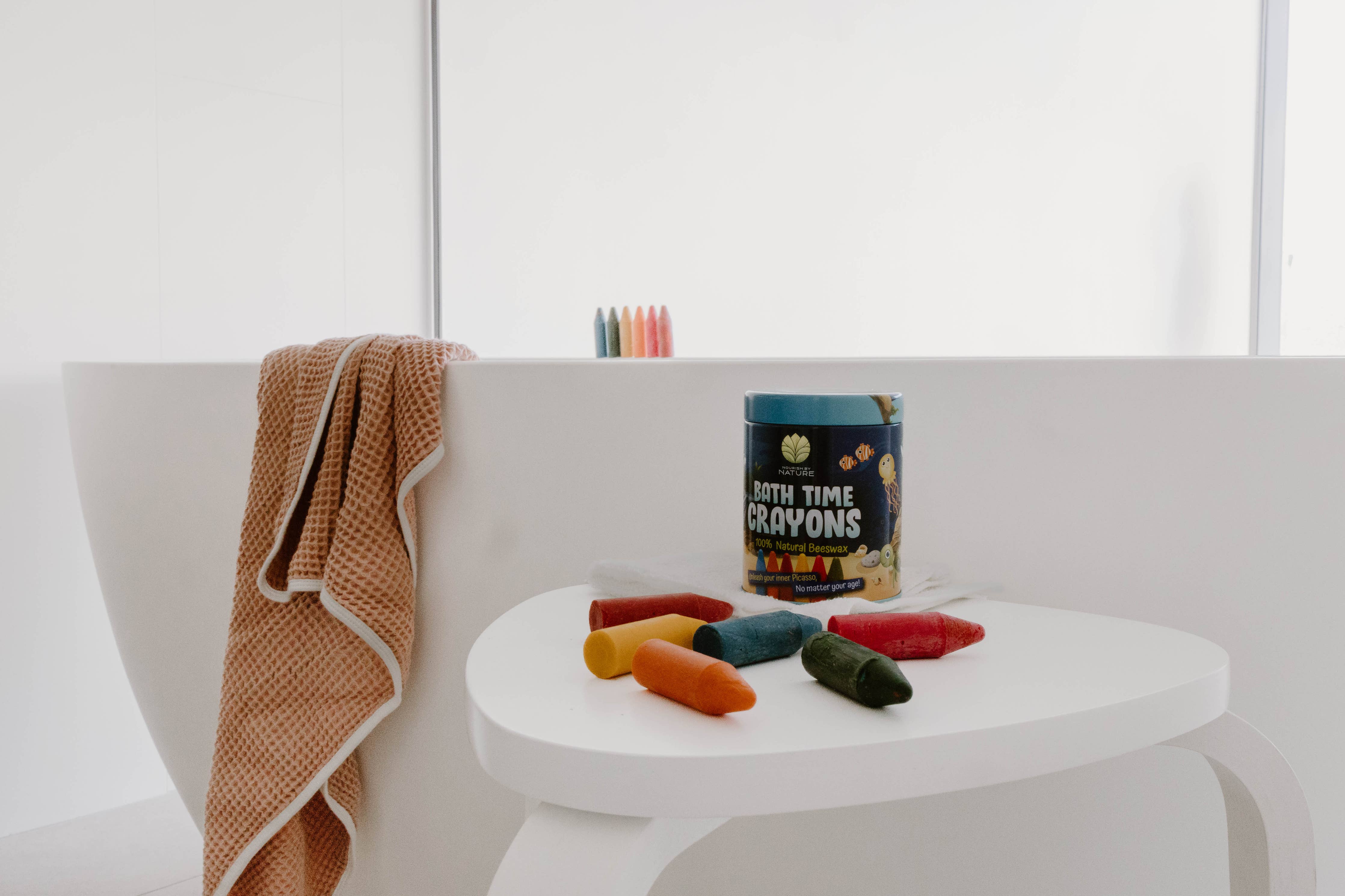 Nourish By Nature - Bath Crayons | Beeswax Crayons for Creative Kids