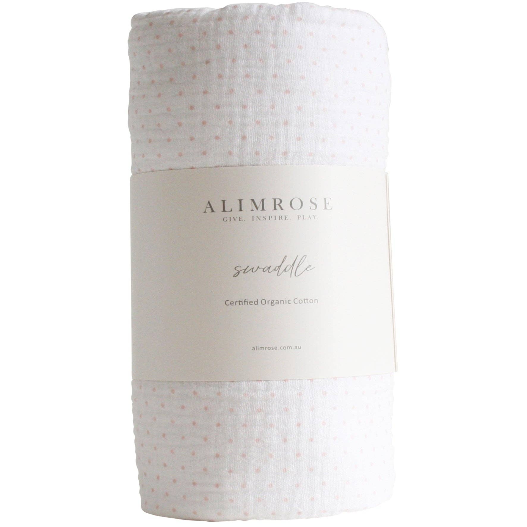 Alimrose | Muslin Swaddle Pink Spot
