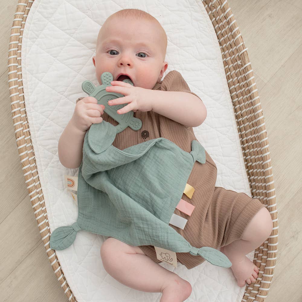 Living Textiles - Silicone Muslin Comfort Teether - Sage