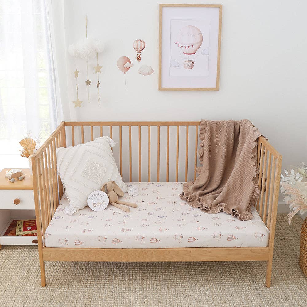 Snuggle Hunny - Up & Away Organic Fitted Cot Sheet