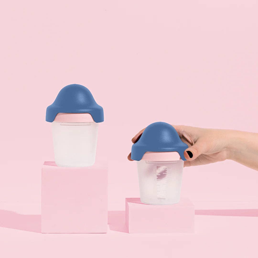 Little Stackers - 180ml Baby Bottle Two Pack: Pink Purple / Latchtastic - Slow