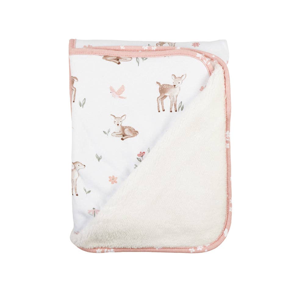 Living Textiles | Jersey Sherpa Blanket Fawn Fables