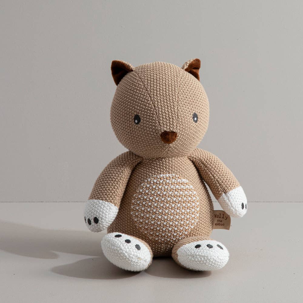 Living Textiles Knitted Toy | Wally the Wombat