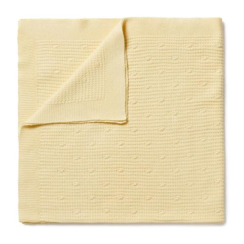 Wilson & Frenchy Knitted Pastel Yellow Spot Blanket