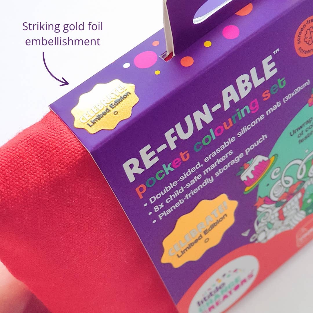 Little Change Creators | CELEBRATE! Reusable Pocket Colouring Set | Christmas Limited Edition