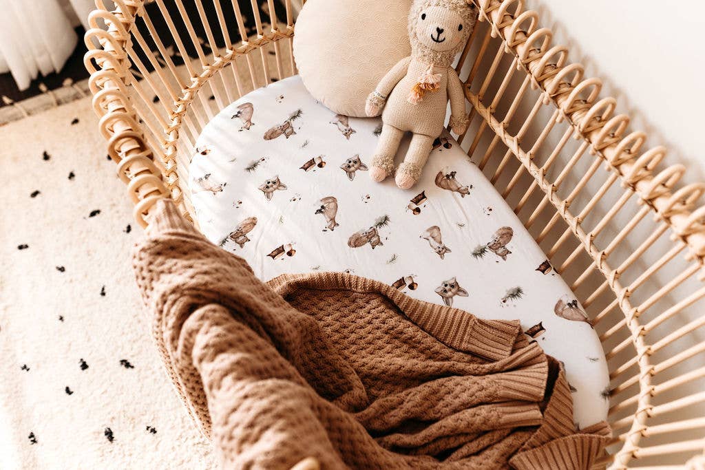 Snuggle Hunny | Diamond Knit Baby Blanket | Hazelnut