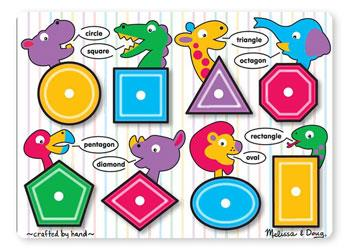 Melissa & Doug Shapes Peg Puzzle