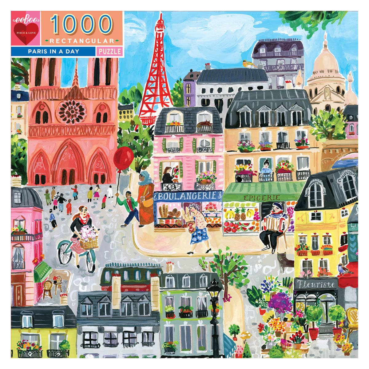 EeBoo Puzzle | Paris in a Day 1000 Pc