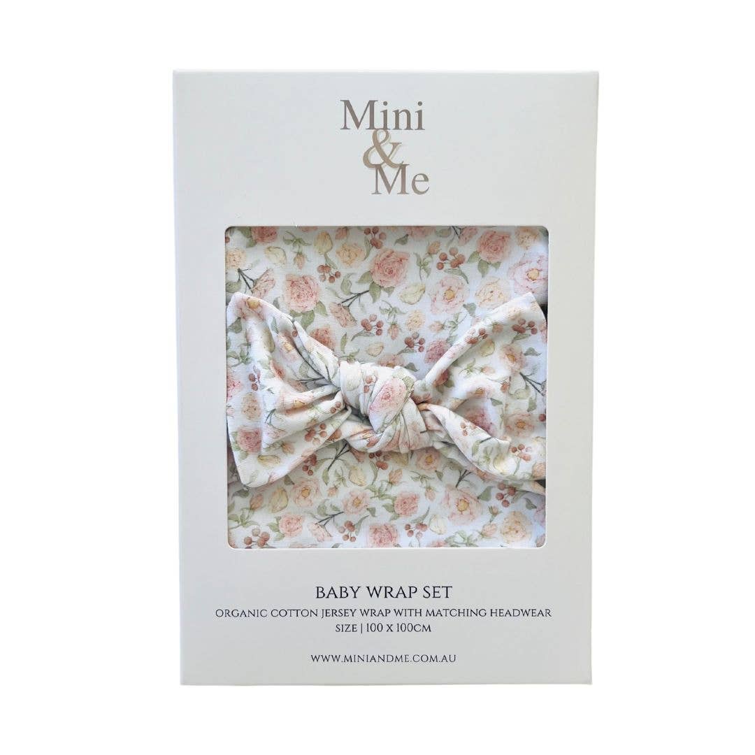 Cuddle Bug & Co - Mini & Me Organic Jersey Baby Wrap Set Lola