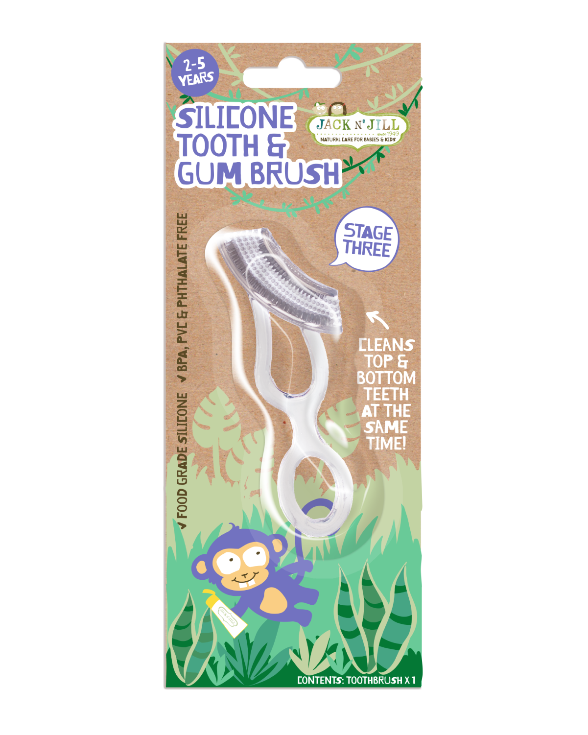 Jack N Jill Silicone Tooth & Gum Brush Stage 3