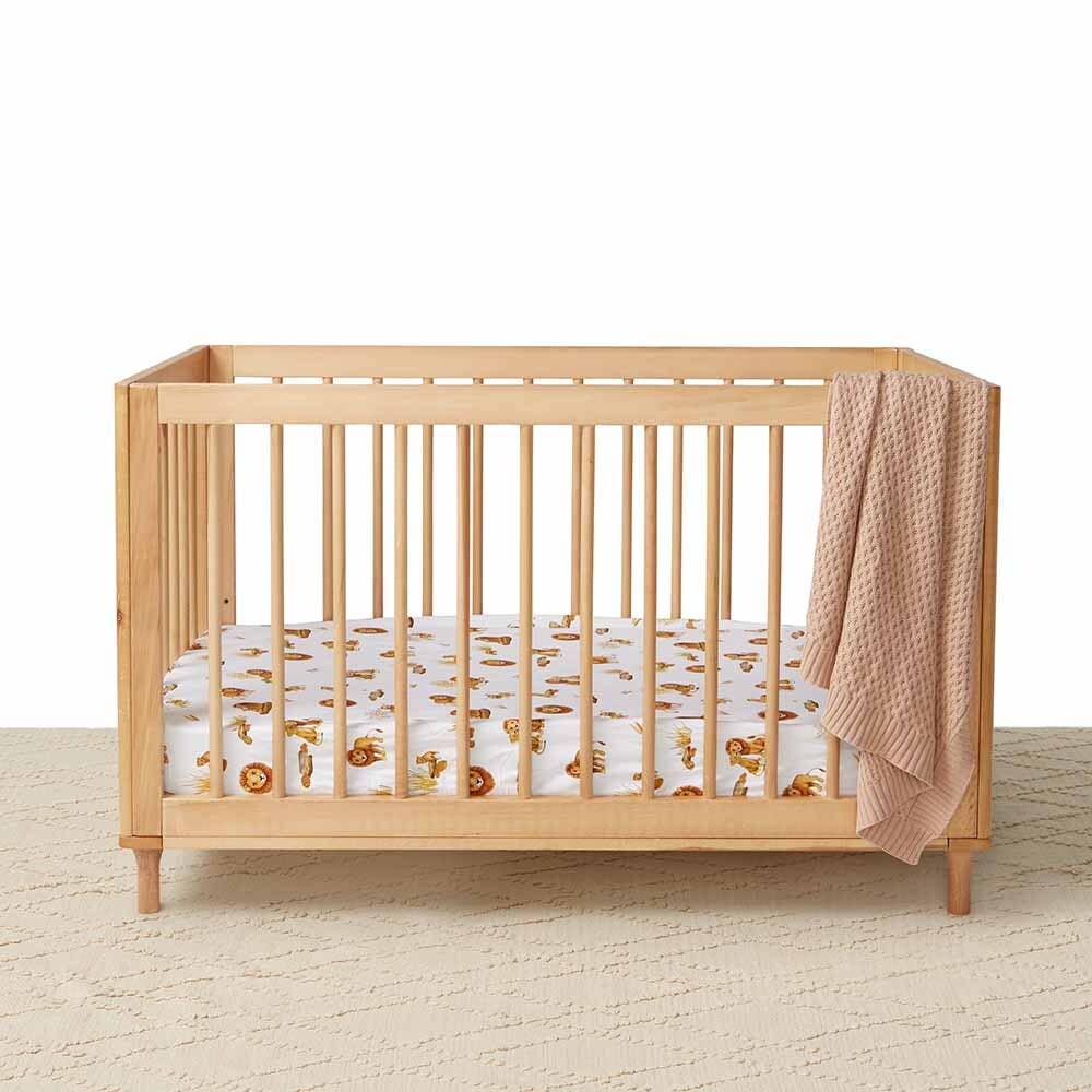 Snuggle Hunny | Diamond Knit Baby Blanket | Hazelnut