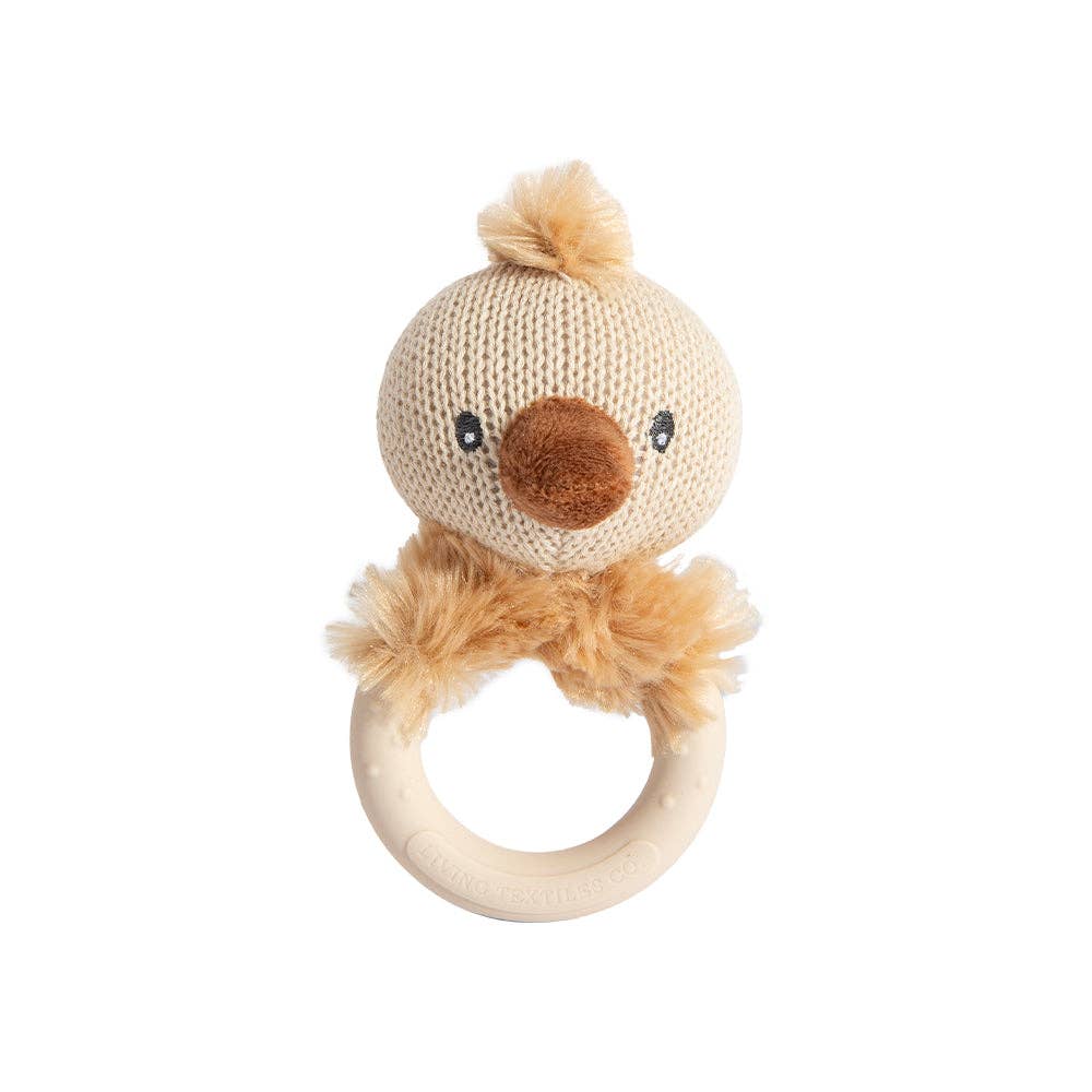Living Textiles - Ring Rattle - Emu