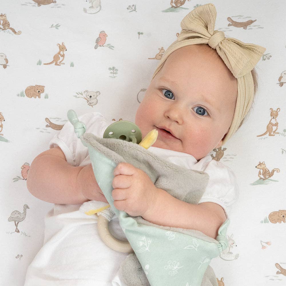 Living Textiles - 2 Pack Organic Cot Fitted Sheet - Australiana