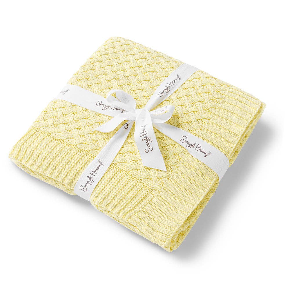 Snuggle Hunny - Sunlight Diamond Knit Organic Baby Blanket
