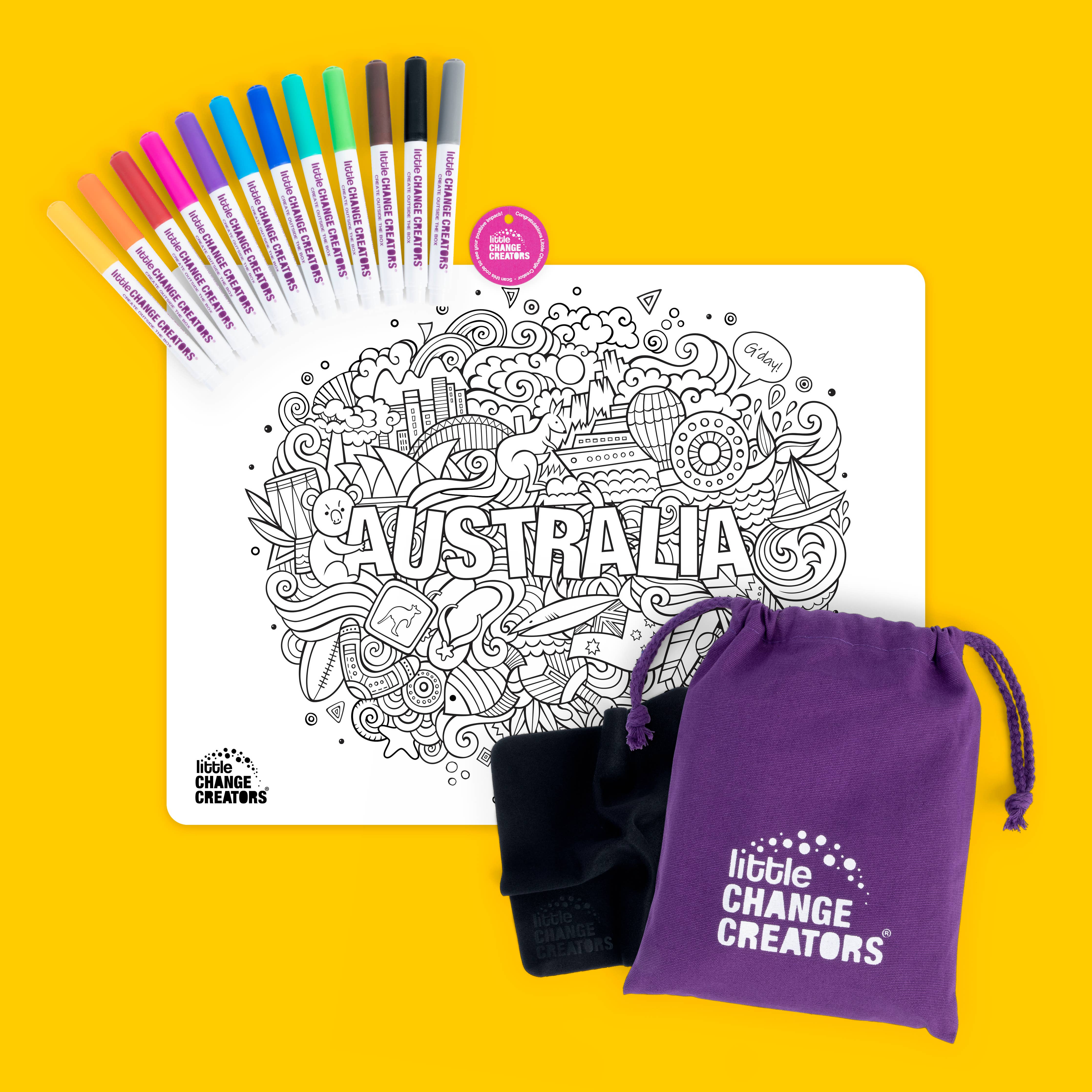 Little Change Creators | AUSTRALIA | Re-FUN-able™ Reusable Colouring + Doodle Mat