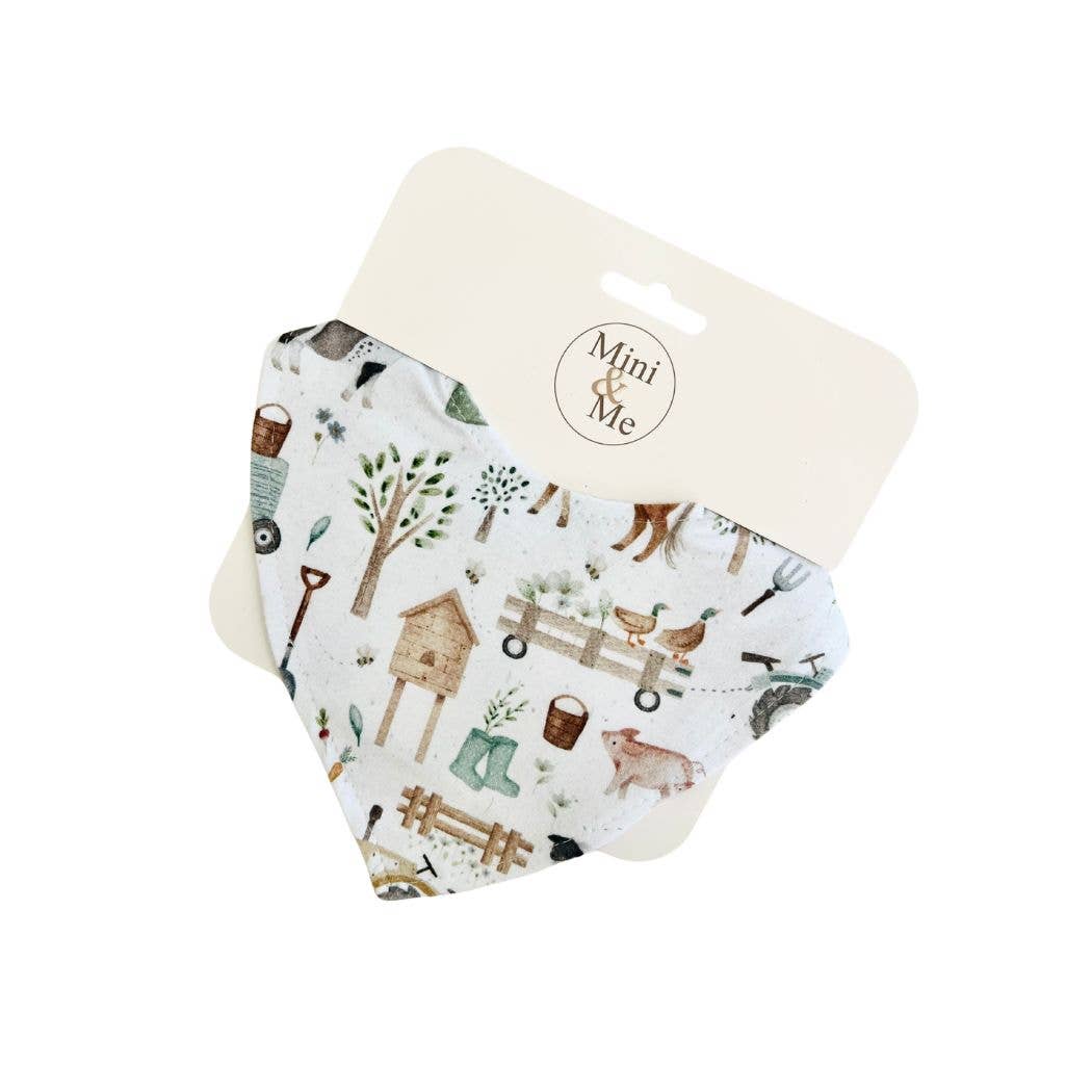 Cuddle Bug & Co - Mini & Me Waterproof Dribble Bib Farm Life