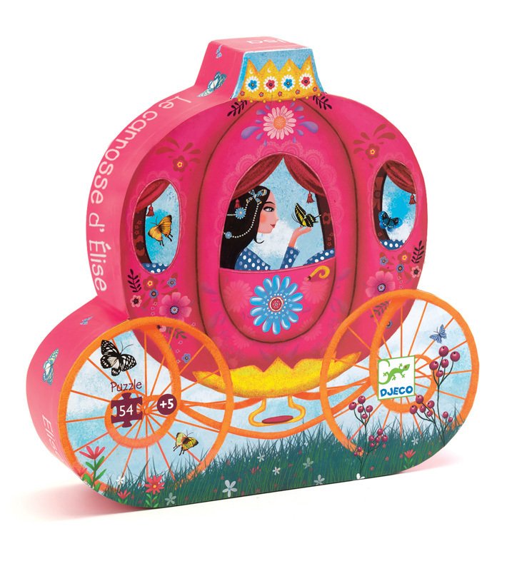 Djeco Silhouette Puzzle Elise's Carriage 54pc