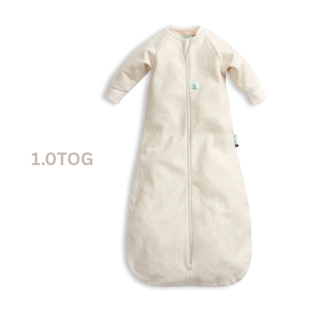 ergoPouch | Jersey Sleep Bag Long Sleeve 1.0TOG 8-24mths | Oatmeal Marle