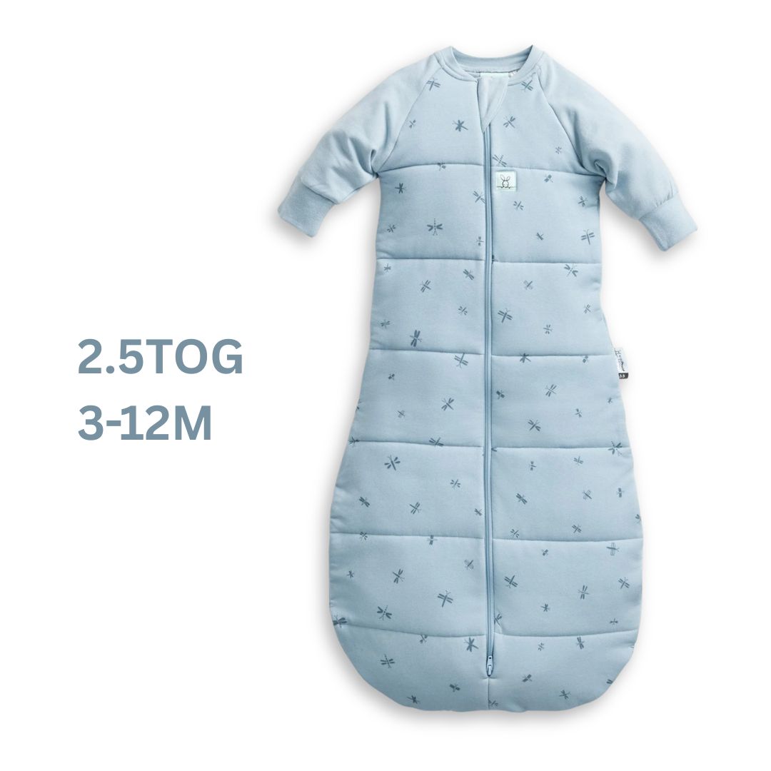 ergoPouch | Jersey Sleep Bag Long Sleeve 2.5TOG 3-12mths | Dragonflies