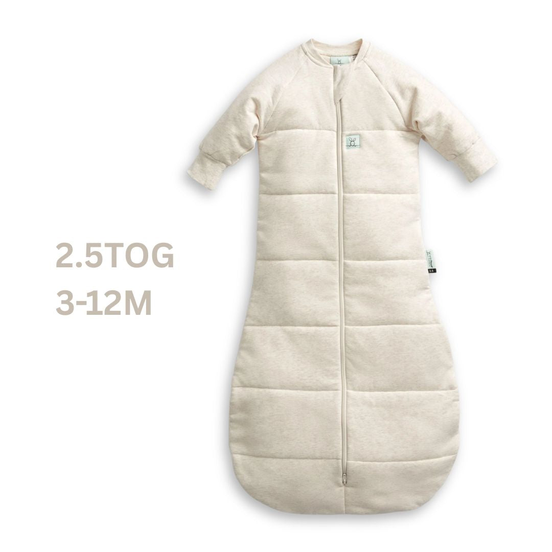 ergoPouch | Jersey Sleep Bag Long Sleeve 2.5TOG 3-12mths | Oatmeal Marle