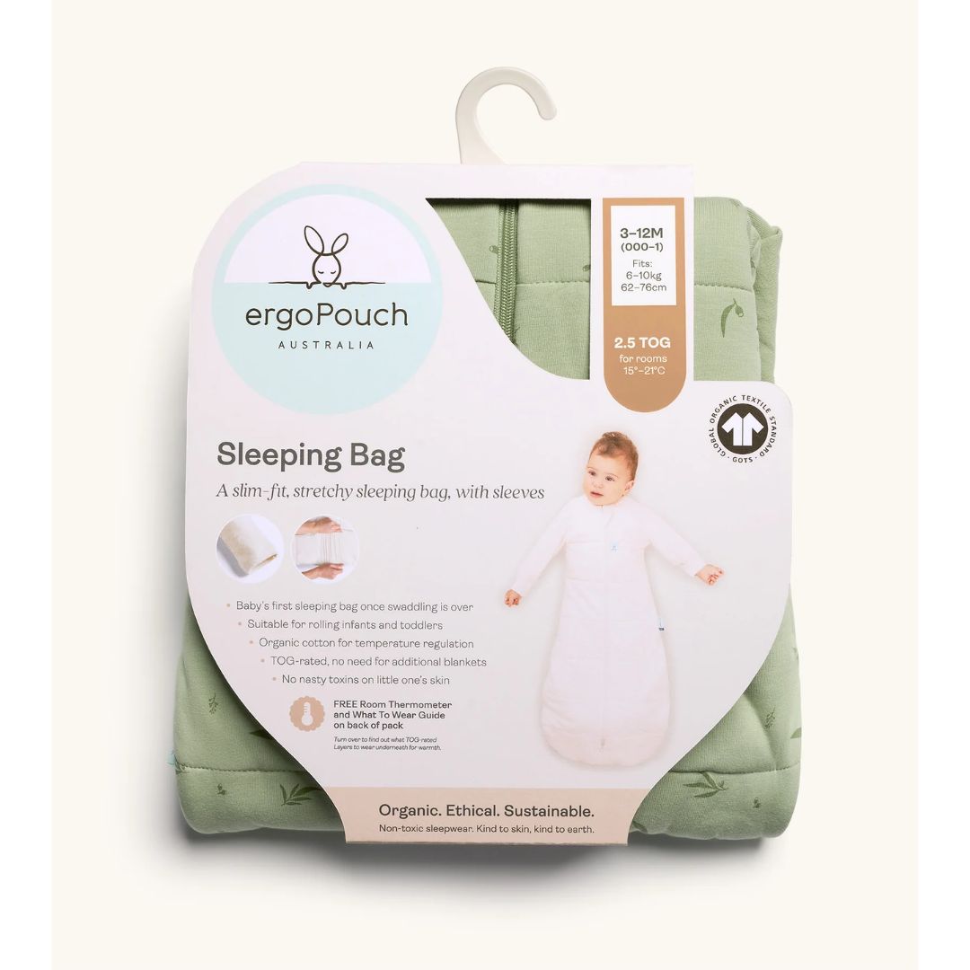 ergoPouch | Jersey Sleep Bag Long Sleeve 2.5TOG 3-12mths | Oatmeal Marle