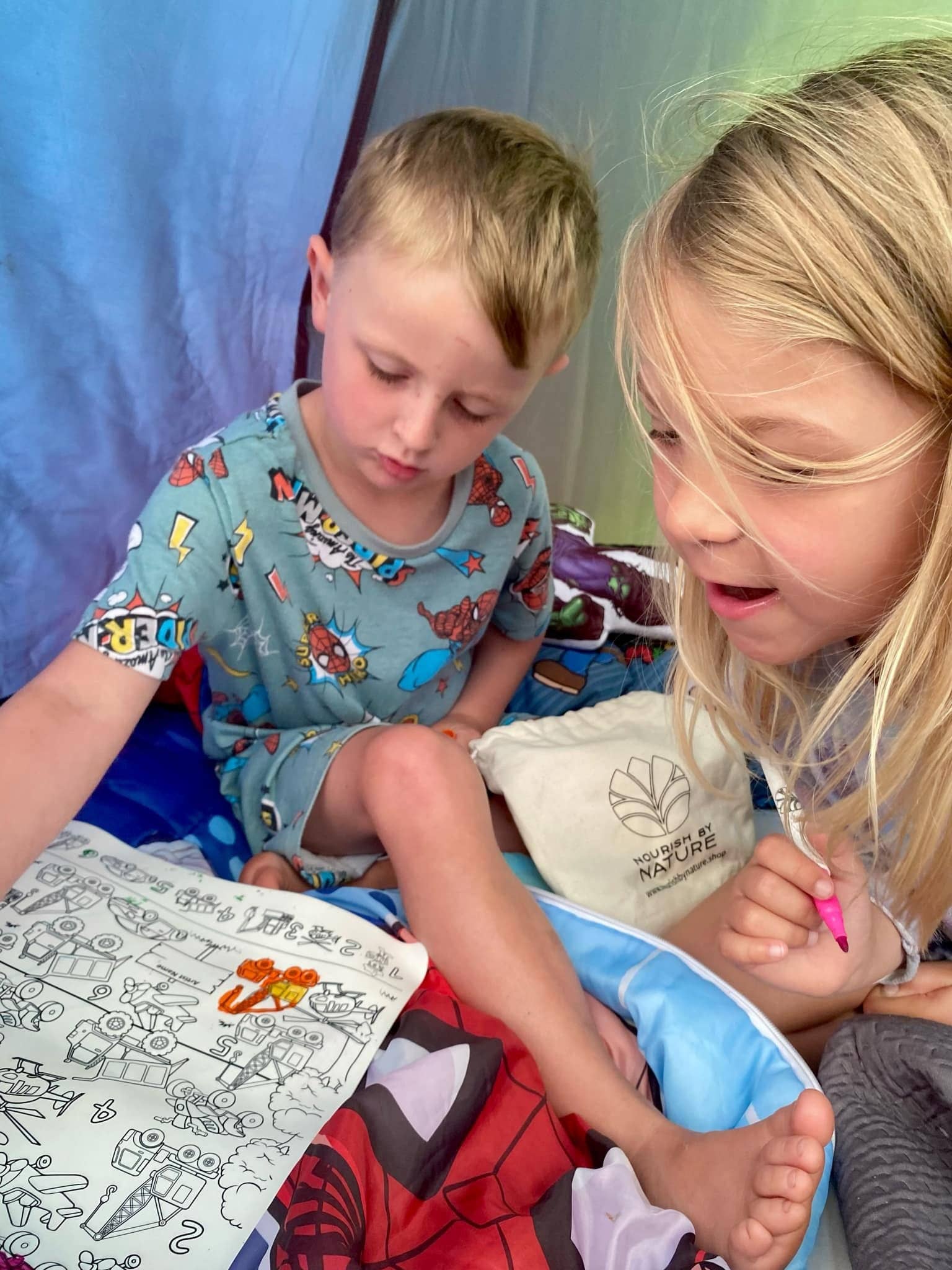 Nourish By Nature - Reusable Colouring Mat | Under the Sea Seek & Spot A3 Silicone
