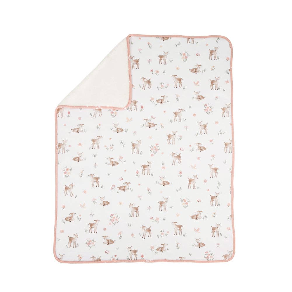 Living Textiles | Jersey Sherpa Blanket Fawn Fables