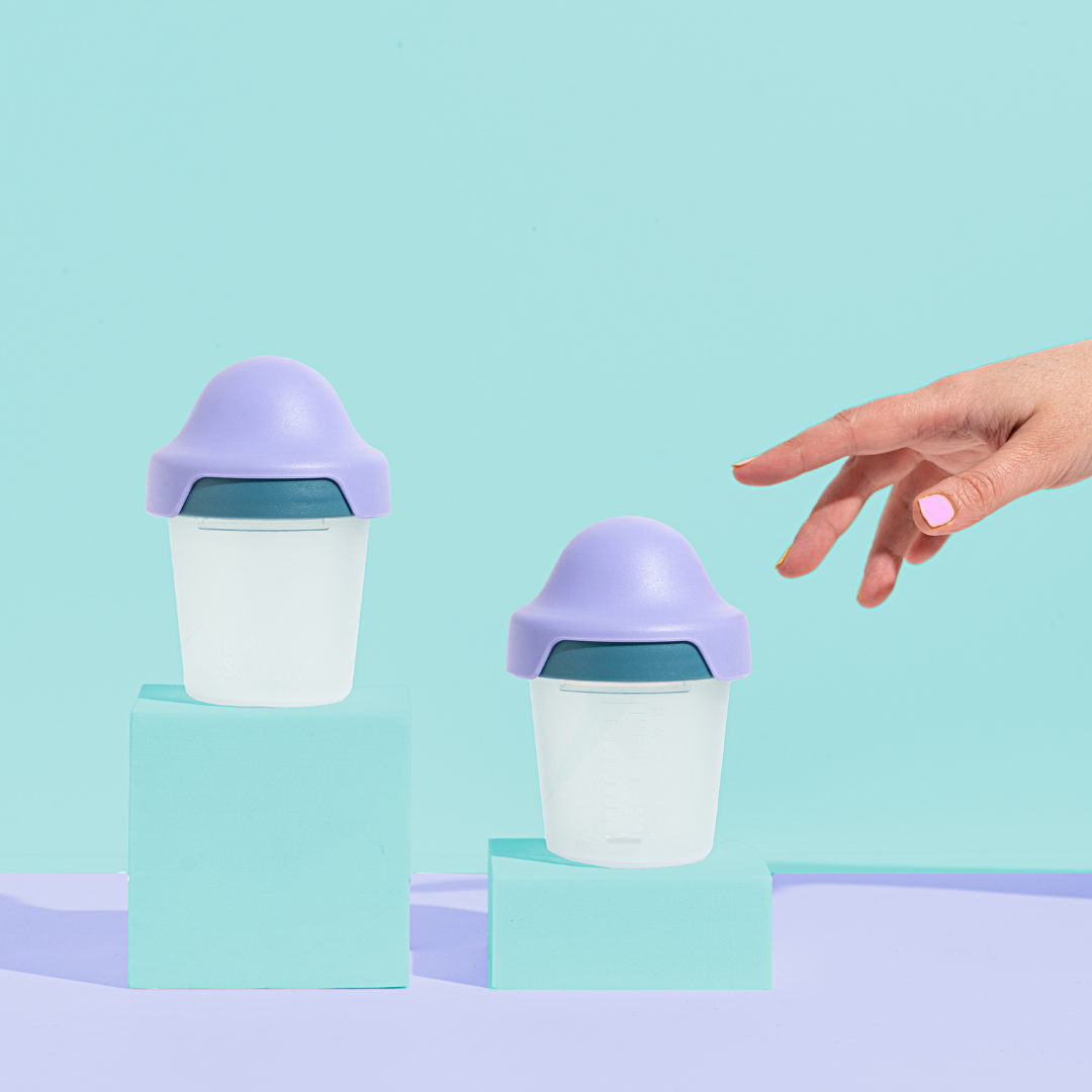 Little Stackers - 180ml Baby Bottle Two Pack: Pink Purple / Latchtastic - Slow