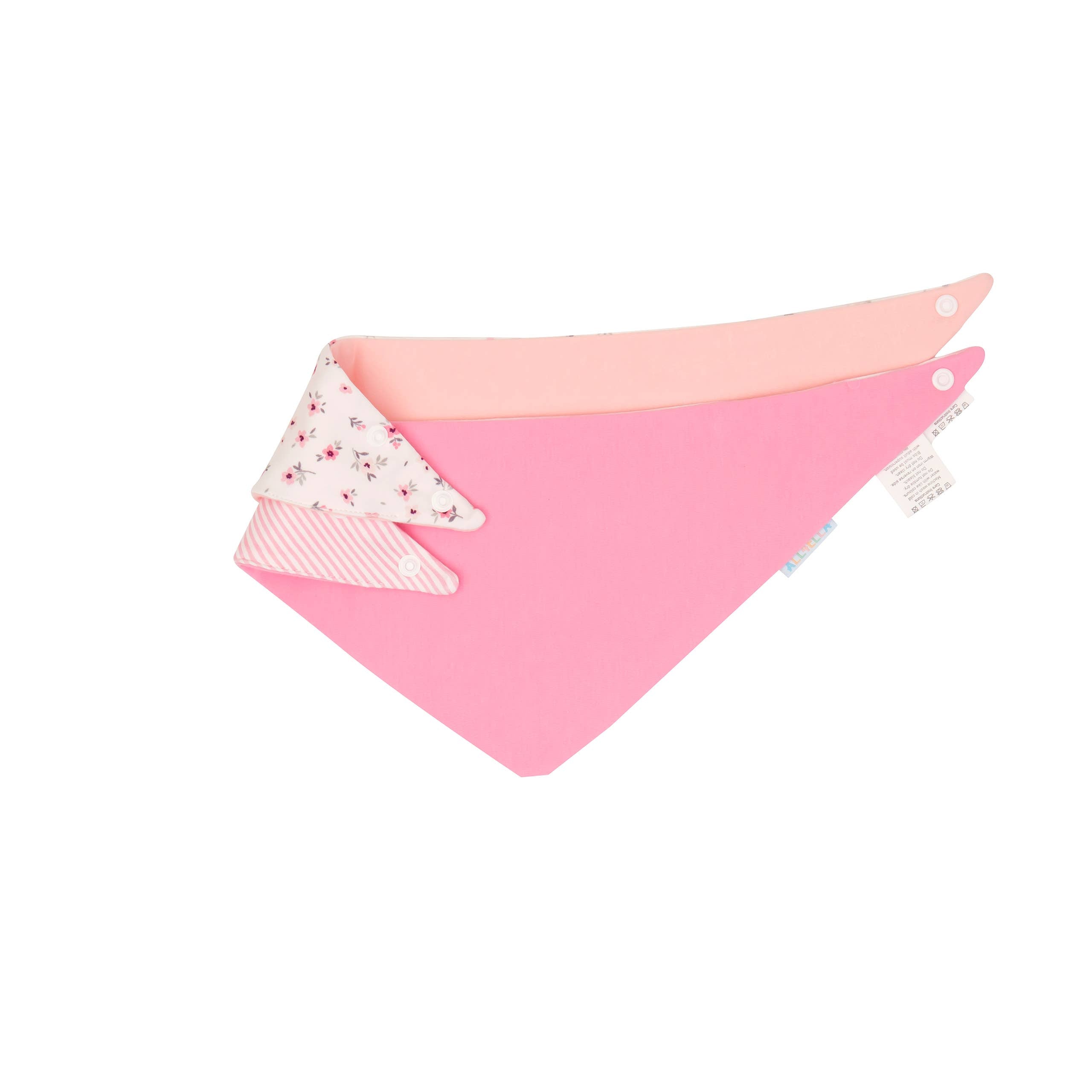 All4Ella | Bandana Bibs 2pk | Pink Petals