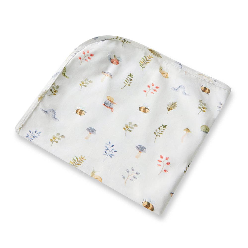 Snuggle Hunny | Organic Jersey Wrap & Beanie Set | Garden Friends