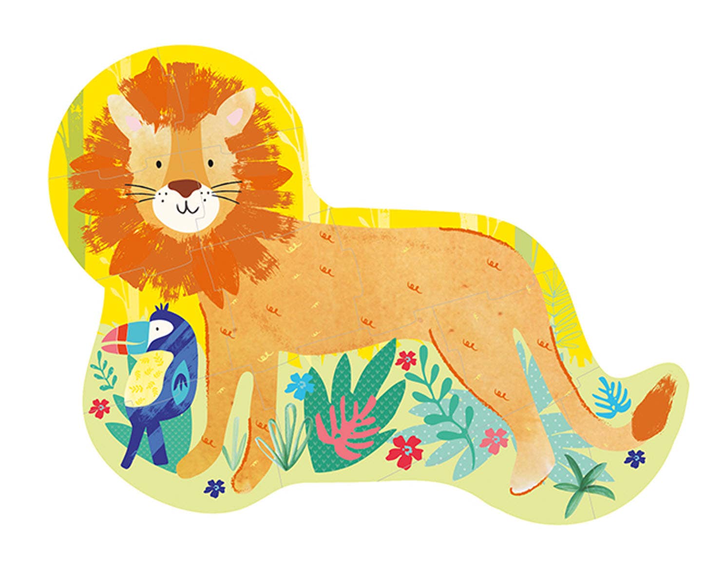 Floss & Rock Shaped Jigsaw Puzzle | Lion 12 Pc