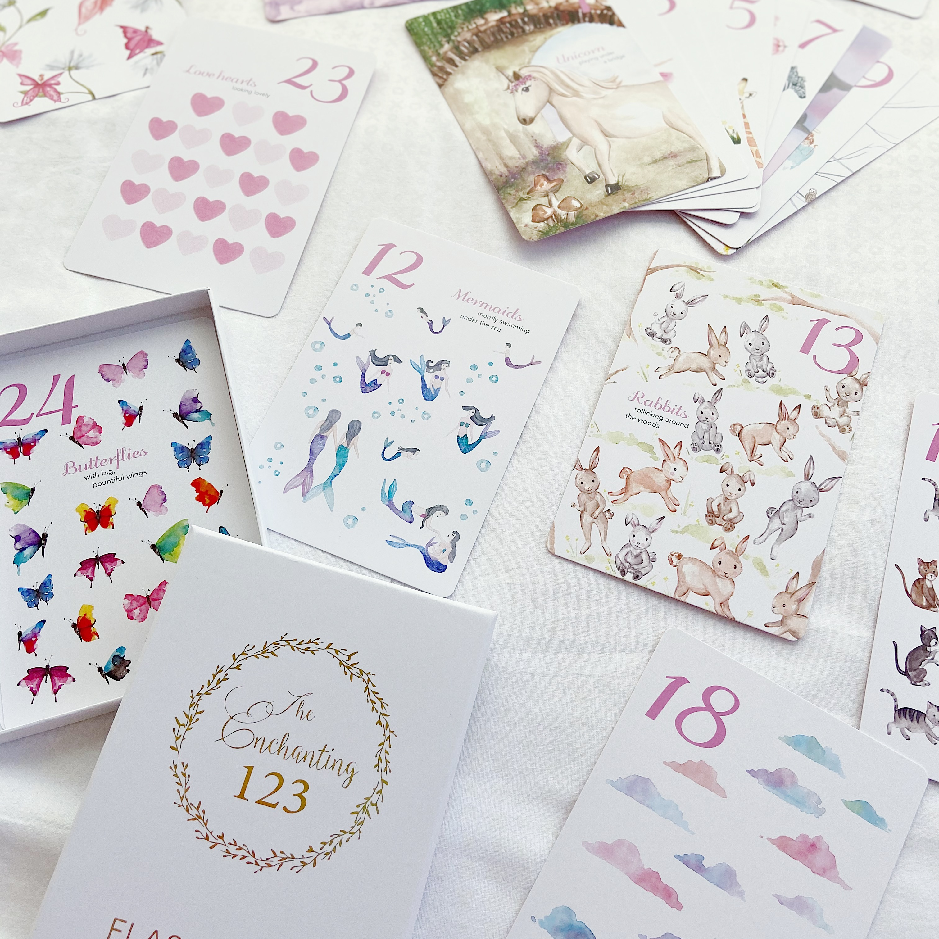 Adored Illustrations | The Enchanting 123 Flash Cards