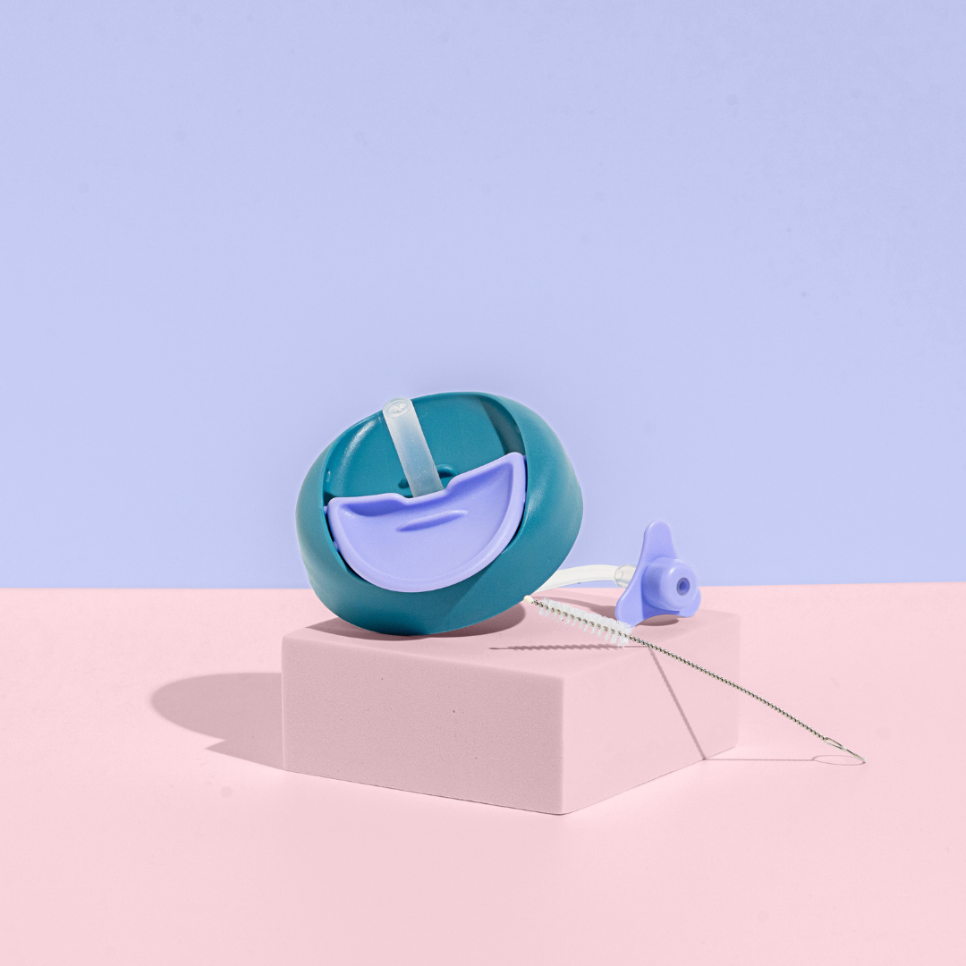 Little Stackers | Sippy Lid Plus Weighted Straw. (No Cup): Teal Aqua