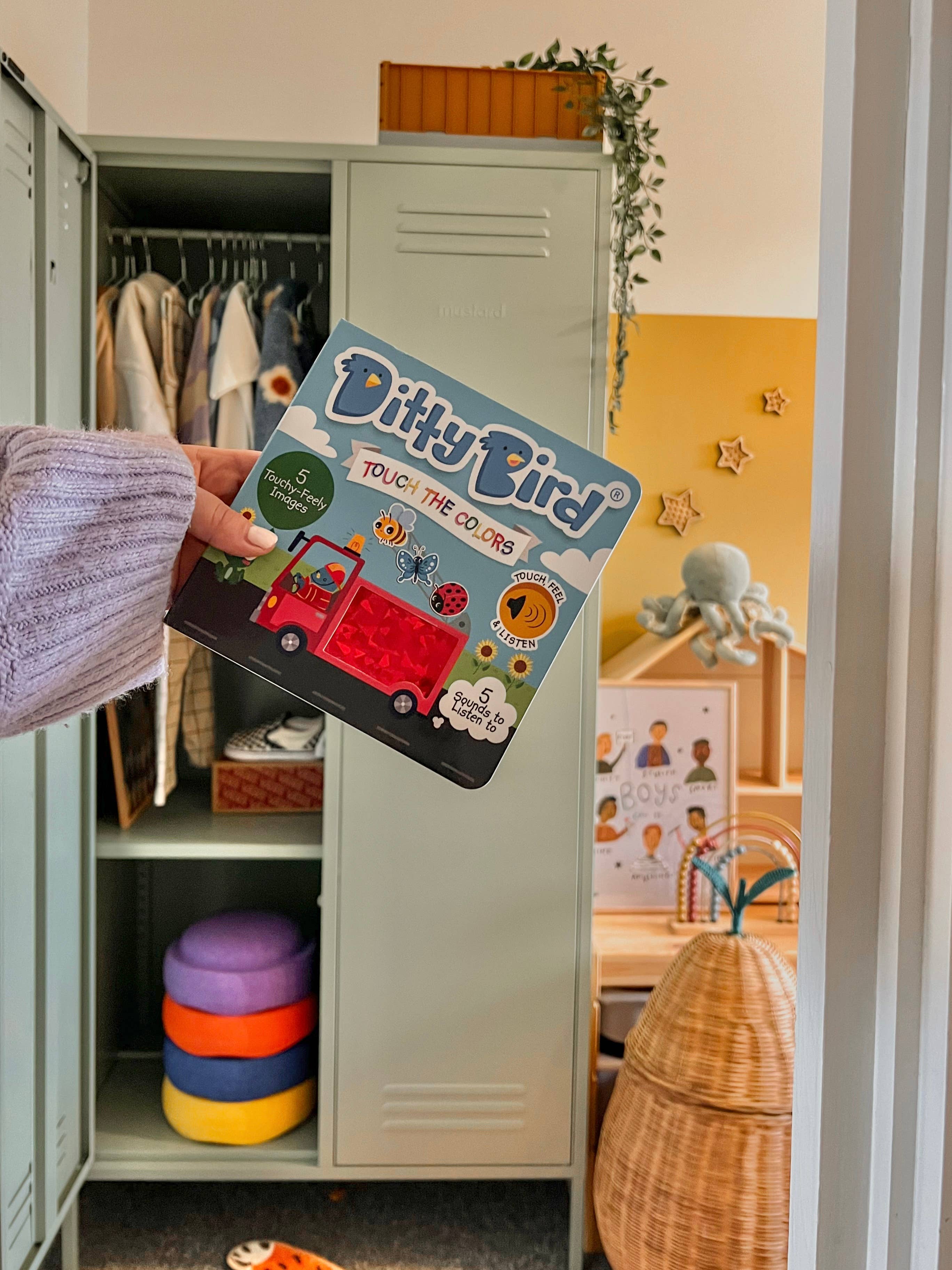 Ditty Bird | First Sensory Book | Montessori | Touch the colors