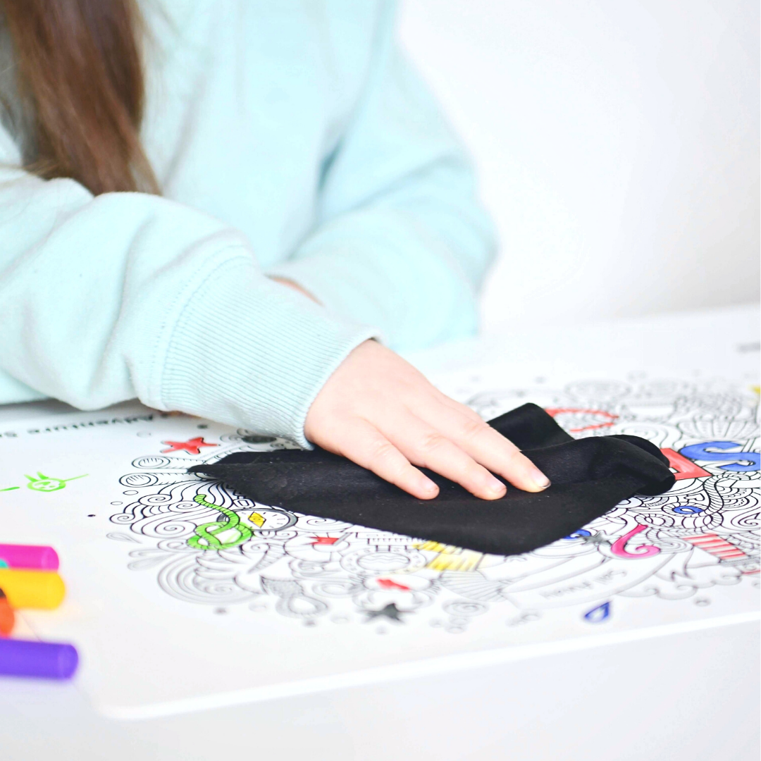 Little Change Creators | MAGIC CLEAN CLOTHS | Sustainable Eraser for Colouring Mats