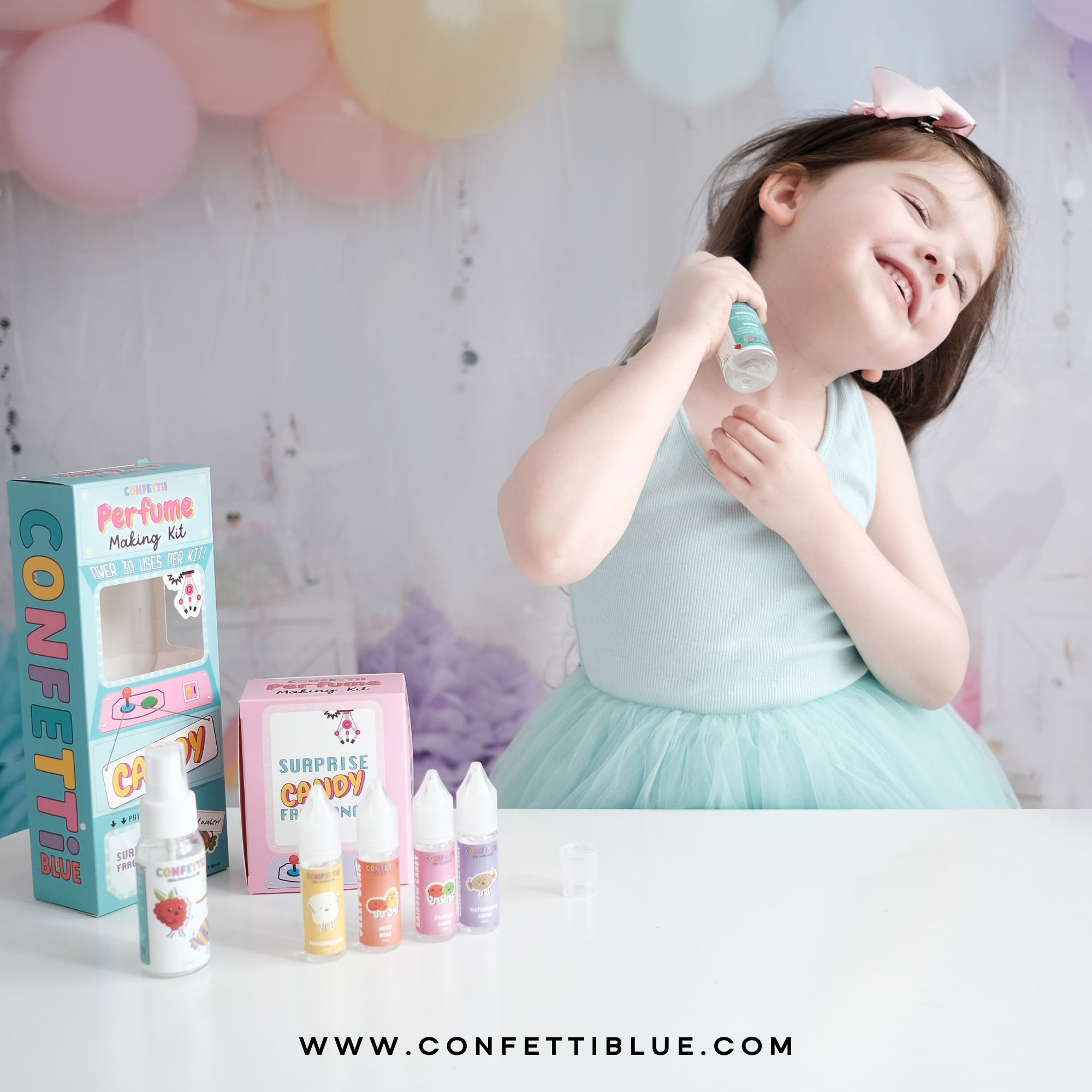 Confetti Blue - Candy Scented Perfume Making Kit