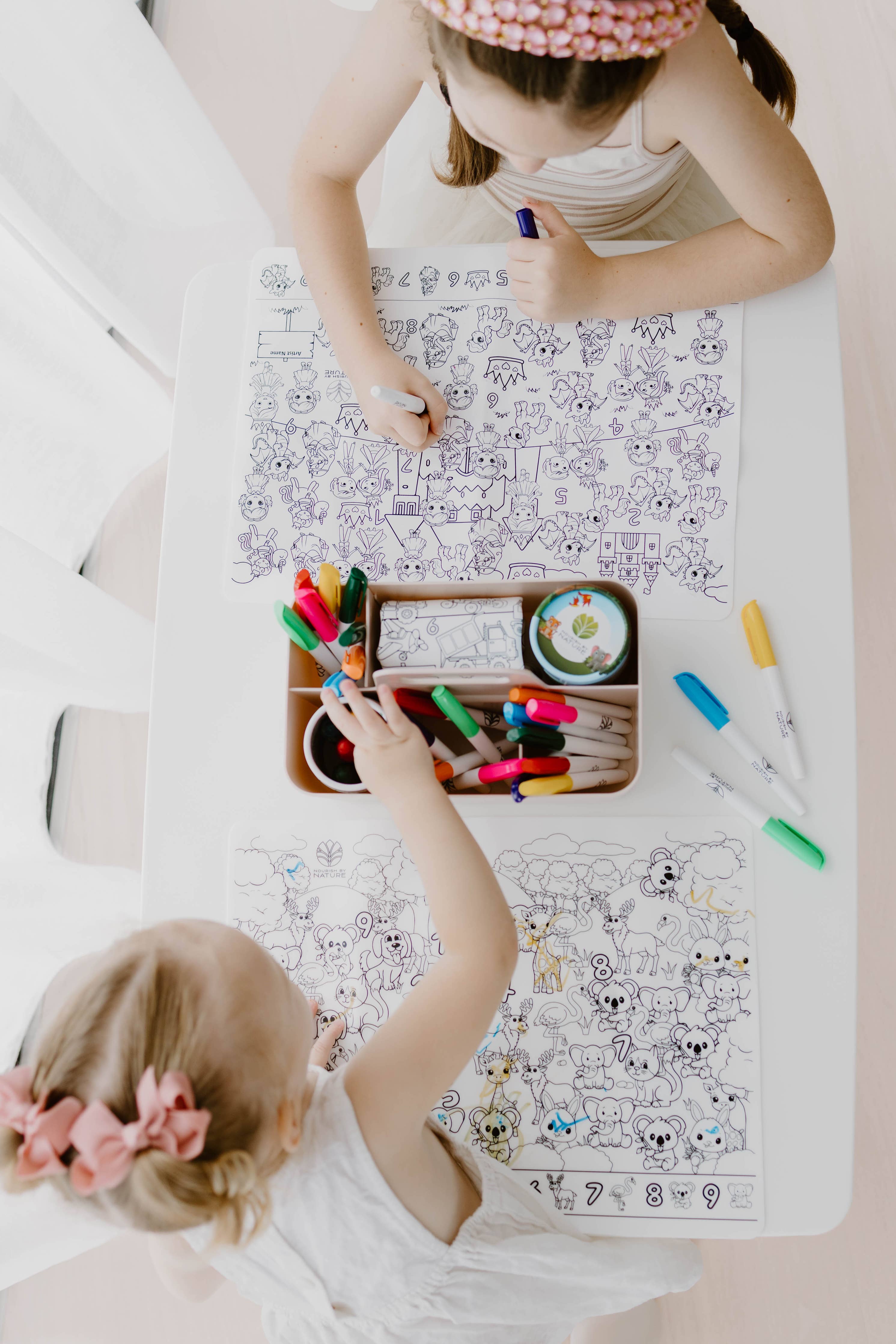 Nourish By Nature - Reusable Colouring Mat | Princess Seek & Spot A3 Silicone