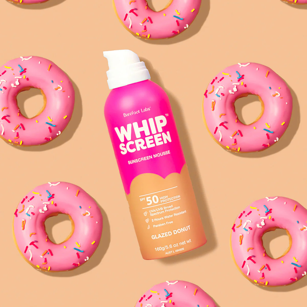 WHIPSCREEN™ SPF50 Sunscreen Mousse | Glazed Donut Scent