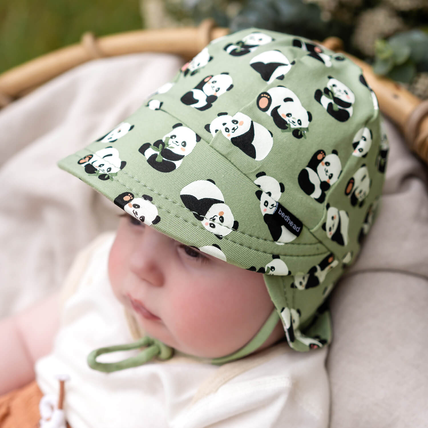 Bedhead Legionnaire Flap Sun Hat | Panda