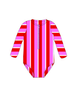Milky | Candy Stripe Long Sleeve Swimsuit