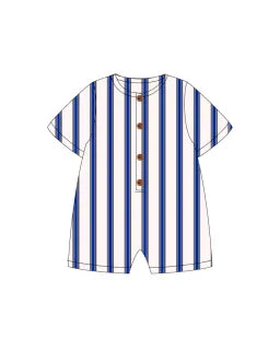 Milky | Stripe Linen Romper